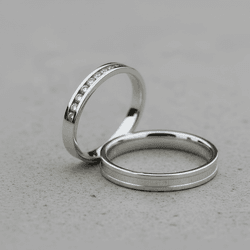 Par de Alianças Draco Prata Namoro 2,5 mm - DRACO... - Gerlu Joias