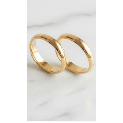 Par de Alianças Londres 18K - LON-3MM-18K - Gerlu Joias