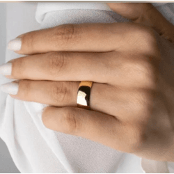 Par de Alianças de Ouro 18K com Prata - 7 mm - Tra... - Gerlu Joias