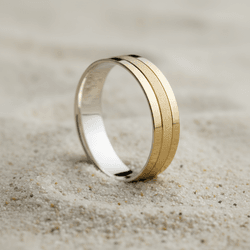 Par de Alianças Mista - ALPO-7 - Gerlu Joias