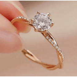 Anel Solitário Adhara 14K - ADH-SOL-14K - Gerlu Joias