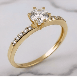 Anel Aldebaran Ouro 14K Noivado - ALB-14K - Gerlu Joias