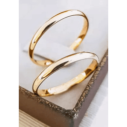 Par de Alianças Zurique 18K - ALC-ZUR-18K - Gerlu Joias