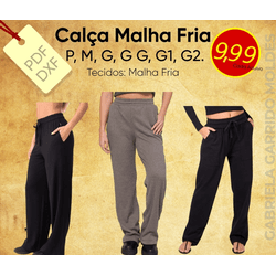 MOLDE CALCA FEMININA / PARA MALHA FRIA / BOLSO LAT... - GGMOLDES