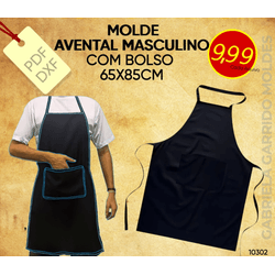 MOLDE AVENTAL MASCULINO - 10302 - GGMOLDES