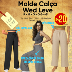 MOLDE CALÇA WED LEVE - P AO G1 - 10328 - GGMOLDES