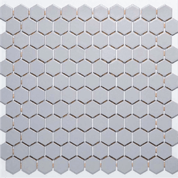 Pastilha de Porcelana Hexagonal - M-12257 Inox - c... - Plaza Revestimentos 