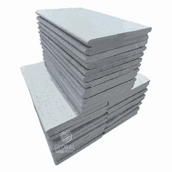 Borda Boleada Pedra São Tomé Branca - 37 X 57cm - Plaza Revestimentos 