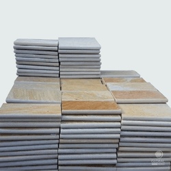 Borda Boleada Pedra São Tomé Amarela - 47 X 47cm - PEDRAS BRASIL