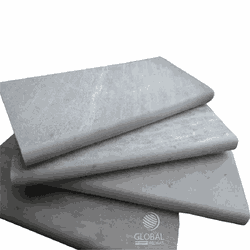 Borda Boleada Pedra São Tomé Branca - 47 X 47cm - PEDRAS BRASIL
