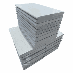Borda Boleada Pedra São Tomé Branca - 57 X 57cm - PEDRAS BRASIL