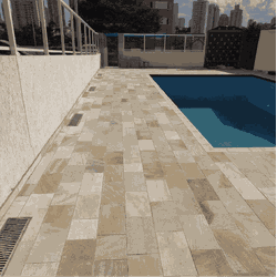 Pedra Para Piscina São Tomé Amarela - 23 X 47cm - PEDRAS BRASIL