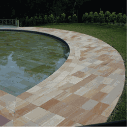 Pedra Para Piscina São Tomé Amarela - 37 X 57cm - PEDRAS BRASIL