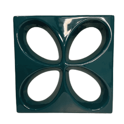 Cobogó Safira - Verde Petróleo - 30x30 cm - PEDRAS BRASIL