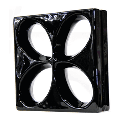 Cobogó Safira - Preto - 30x30 cm - PEDRAS BRASIL