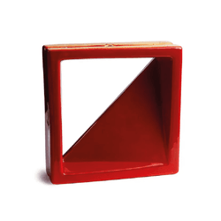 Cobogó Veneziana Simples - Vermelho - 25x25 cm - PEDRAS BRASIL