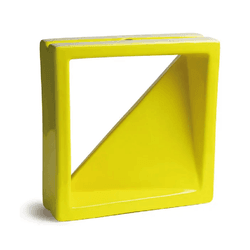 Cobogó Veneziana Simples - Amarelo Canário - 25x25... - PEDRAS BRASIL