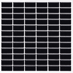 Pastilha de Porcelana 2,5x5 (Jr) - M-4337 Preto Ac... - PEDRAS BRASIL