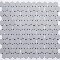 Pastilha de Porcelana Hexagonal - M-12257 Inox - c... - PEDRAS BRASIL