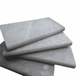 Borda Boleada Pedra São Tomé Branca - 47 X 47cm - GLOBAL PEDRAS