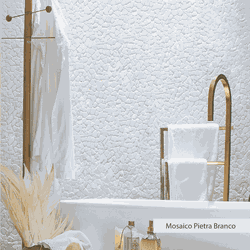 Mosaico Pietra Branco - GLOBAL PEDRAS