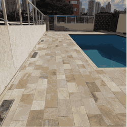 Pedra Para Piscina São Tomé Amarela - 23 X 47cm - GLOBAL PEDRAS