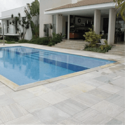 Pedra Para Piscina São Tomé Branca - 47 X 47cm - GLOBAL PEDRAS
