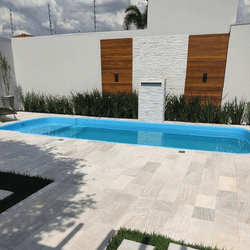 Pedra Para Piscina São Tomé Branca - 10 X 20cm - GLOBAL PEDRAS
