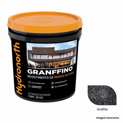 Textura Pedras Naturais Granffino - Grafite - 20kg - GLOBAL PEDRAS