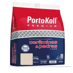 Rejunte Para Pedras L-Flex Champanhe 4kg - PortoKo... - GLOBAL PEDRAS