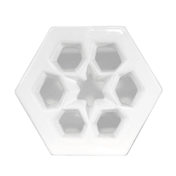 Cobogó Musharabi - Branco - 25x29 cm - GLOBAL PEDRAS