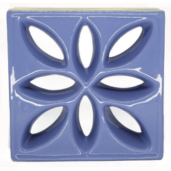 Cobogó Lótus - Azul Retrô - 25x25 cm - GLOBAL PEDRAS