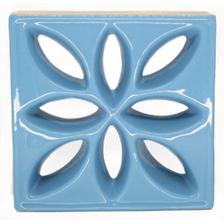 Cobogó Lótus - Azul Céu - 25x25 cm - GLOBAL PEDRAS