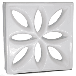 Cobogó Lótus - Branco - 25x25 cm - GLOBAL PEDRAS