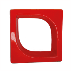 Cobogó de Louça Pétala - Vermelho - 20x20 cm - ven... - GLOBAL PEDRAS