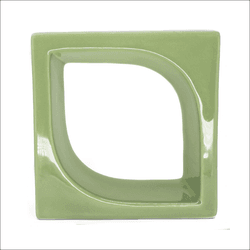 Cobogó de Louça Pétala - Verde Fortuna - 20x20 cm ... - GLOBAL PEDRAS