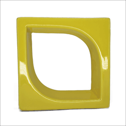 Cobogó de Louça Pétala - Amarelo Canário - 20x20 c... - GLOBAL PEDRAS