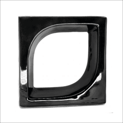 Cobogó de Louça Pétala - Preto - 20x20 cm - vendid... - GLOBAL PEDRAS