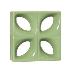 Cobogó Folha - Verde Fortuna - 25x25 cm - vendido ... - GLOBAL PEDRAS