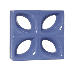 Cobogó Folha - Azul Retrô - 25x25 cm - vendido por... - GLOBAL PEDRAS
