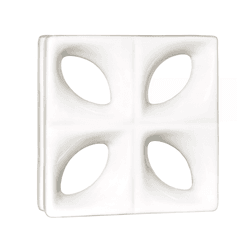 Cobogó Folha - Branco - 25x25 cm - vendido por peç... - GLOBAL PEDRAS