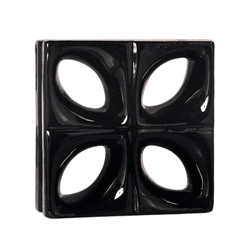 Cobogó Folha - Preto - 25x25 cm - vendido por peça... - GLOBAL PEDRAS