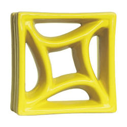Cobogó Estrela do Mar - Amarelo Canário - 20x20 cm... - GLOBAL PEDRAS