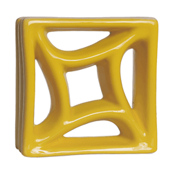 Cobogó Estrela do Mar - Amarelo Girassol - 20x20 c... - GLOBAL PEDRAS