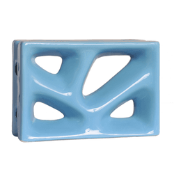 Cobogó Rama - Azul Céu - 16x23 cm - vendido por pe... - GLOBAL PEDRAS