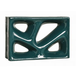 Cobogó Rama - Verde Petróleo - 16x23 cm - vendido ... - GLOBAL PEDRAS
