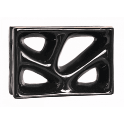 Cobogó Rama - Preto - 16x23 cm - vendido por peça - GLOBAL PEDRAS