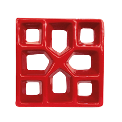 Cobogó Reto Xis - Vermelho - 20x20 cm - vendido po... - GLOBAL PEDRAS