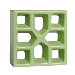 Cobogó Reto Xis - Verde Fortuna - 20x20 cm - vendi... - GLOBAL PEDRAS