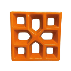 Cobogó Reto Xis - Laranja- 20x20 cm - vendido por ... - GLOBAL PEDRAS